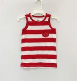  Áo thun ba lỗ Place sọc đỏ trắng canada bé trai 