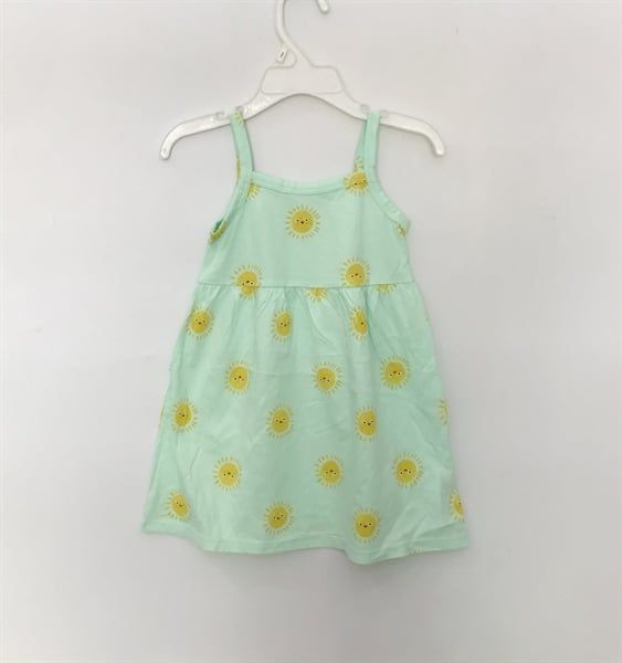  Đầm thun 0LDN4VY xanh mặt trời bé gái 