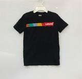  Áo thun Levis đen sọc màu chữ bé trai 