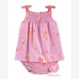  Body váy C4RTER tím bướm bé gái 