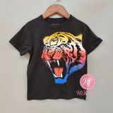  Áo thun PL4CE xám đen hổ bé trai 