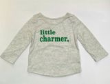  Áo tay dài PL4CE xám little charmer bé gái 