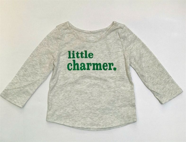  Áo tay dài PL4CE xám little charmer bé gái 