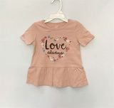  Áo thun Carter hồng hoa love Bé Gái 