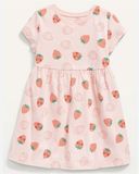  Đầm thun 0ldN4vy hồng dâu bé gái 