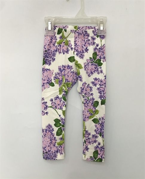  Quần legging GBR trắng hoa tím bé gái 