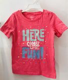  Áo thun Carter hồng chữ Bé Gái 