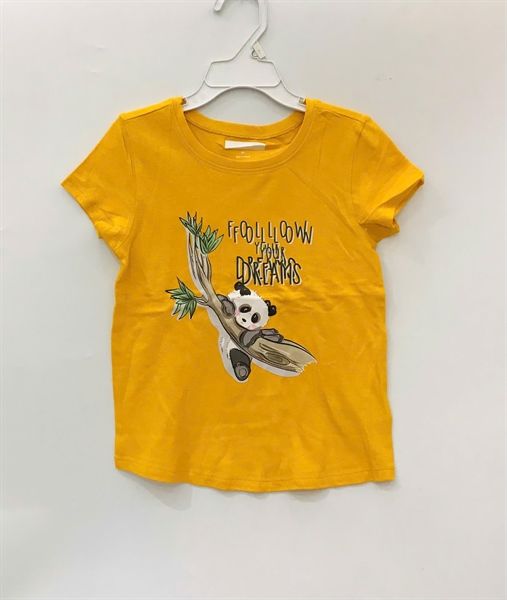  Áo thun 0LDN4VY vàng gấu trúc bé gái 