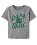  Áo thun PL4CE xám lucky shirt bé trai 