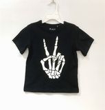  Áo thun PL4CE đen hi bé trai 