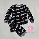  Bộ dài P3kkle đen xe bé trai 