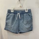  Quần short jean C&J xanh nhạt lưng thun rút bé gái 