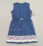  Đầm thun C4RTER xanh navy bé gái 