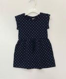  Đầm thun G4P xanh đen tim hồng bé gái 