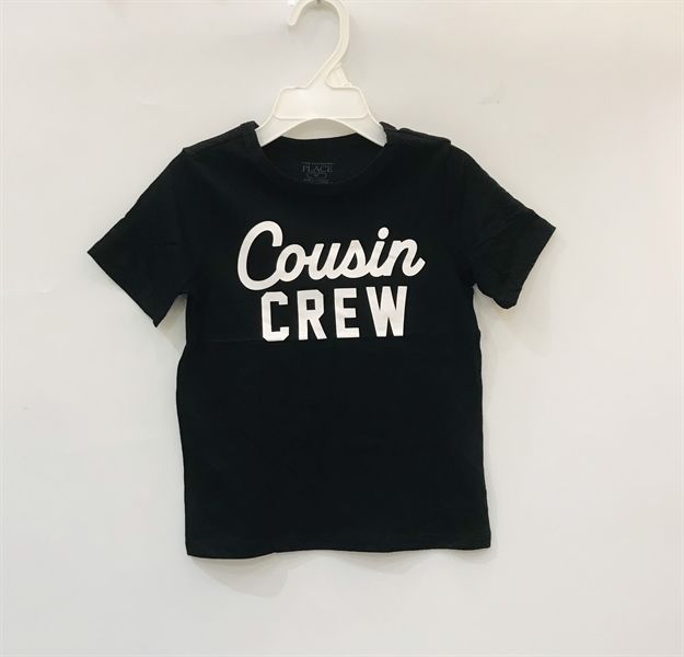  Áo thun Pl4ce đen cousin crew bé trai 