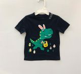  Áo thun PL4CE đen KL tai thỏ bé trai 