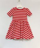  Đầm thun C&J sọc đỏ bé gái 