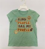  Áo thun PL4CE xanh kind people bé gái 