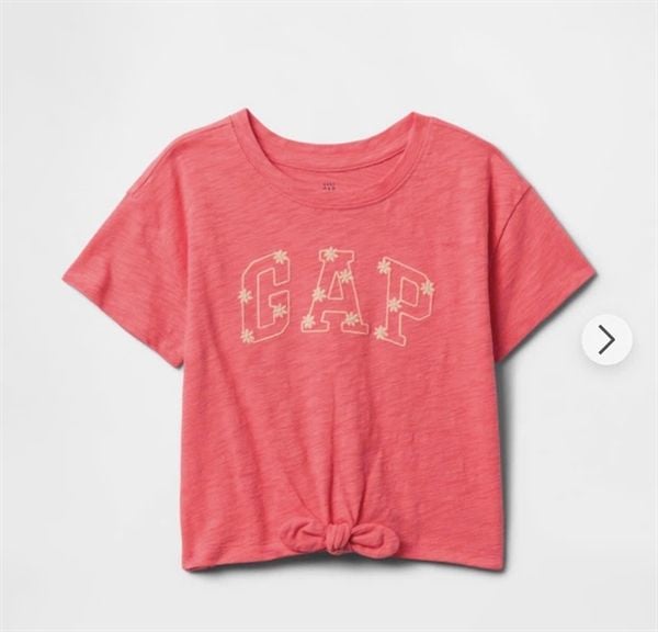  Áo thun G4P hồng chữ bé gái 