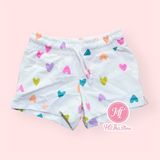  Quần short thun C4T&J4CK trắng trái tim bé gái 