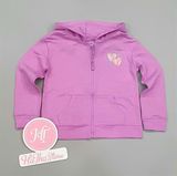  Áo khoác JB tím trái tim bé gái 