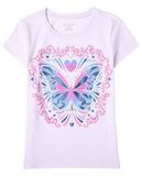  Áo thun Place tím nhạt bướm bé gái 