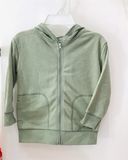  Áo khoác JB xanh rêu trơn bé gái 