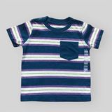  Áo thun C4RTER xanh navy sọc tím bé trai 