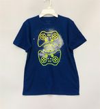  Áo thun PL4CE xanh đậm máy game bé trai 