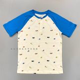  Áo thun Amazon trắng xe tay xanh bé trai 