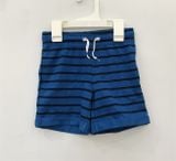  Quần short thun T3X xanh dương sọc đen bé trai 