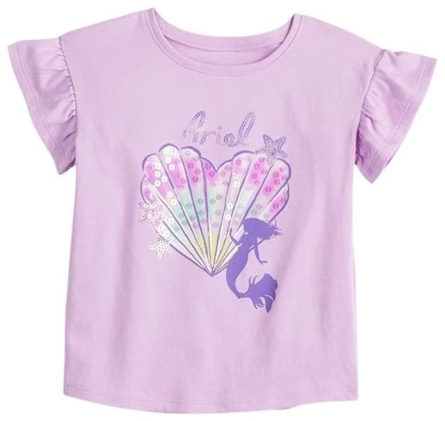  Áo thun JB tím ariel bé gái 