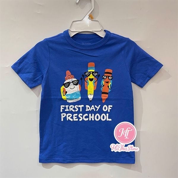  Áo thun PL4CE xanh bút chì bé trai 