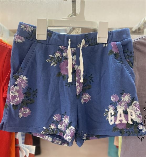 Quần short thun G4P xanh hoa bé gái 