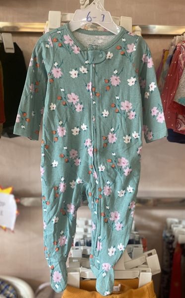  Body vớ Carter xanh hoa hồng bé gái 