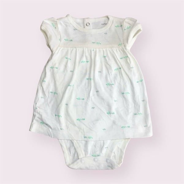  Body váy C4RTER trắng rùa bé gái 