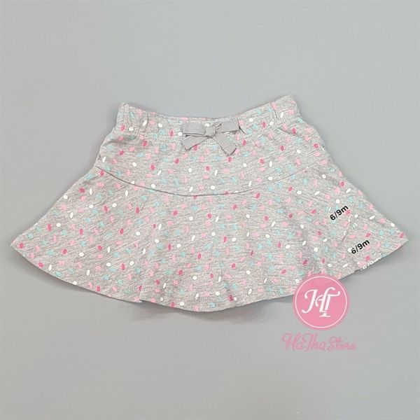  Chân váy Peanut xám họa tiết bé gái 