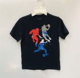  Áo thun PL4CE xanh đen 3 cầu thủ bé trai 