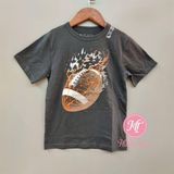  Áo thun PL4CE xám bóng bầu dục bé trai 