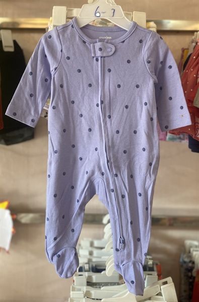  Body vớ Carter tím chấm bi bé gái 