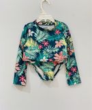  Bộ bơi 2 mảnh hoa lá bé gái 