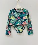  Bộ bơi 2 mảnh hoa lá bé gái 