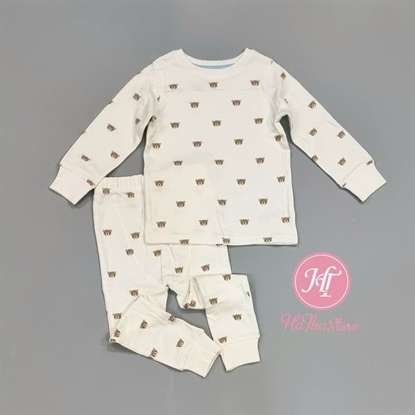  Bộ dài N3XT trắng gấu nhỏ bé trai 