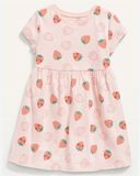  Đầm thun 0ldN4vy hồng dâu bé gái 