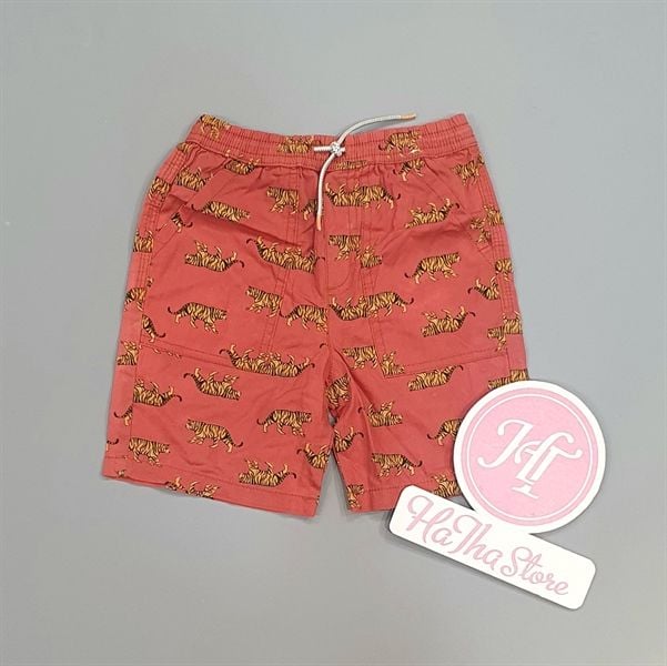  Quần short kaki Waga hồng cam hổ bé trai 