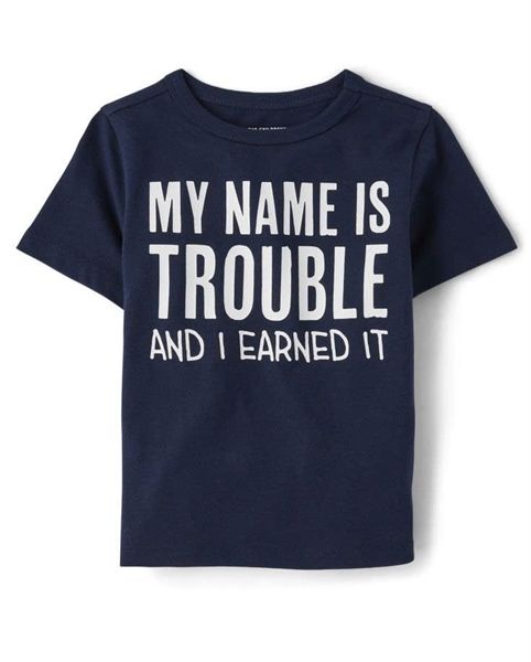  Áo thun PL4CE my name trouble bé trai 