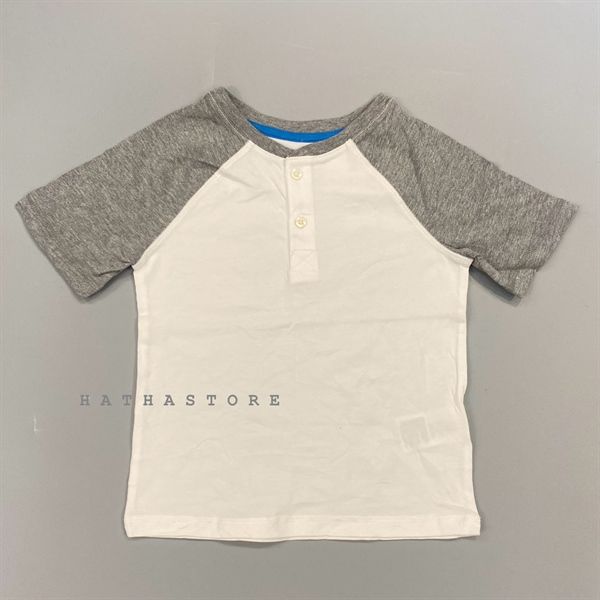  Áo thun Amazon trắng tay xám bé trai 
