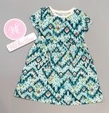  Đầm Old xanh ngọc thổ cẩm - H2 