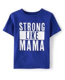  Áo thun PL4CE xanh strong mama bé trai 