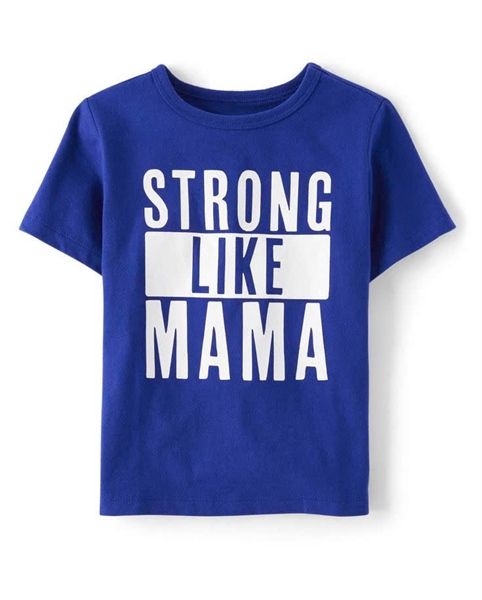  Áo thun PL4CE xanh strong mama bé trai 